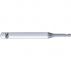 OSG - 4mm Diam, 3.2mm LOC, 2 Flute Solid Carbide Ball End Mill - Industrial Tool & Supply