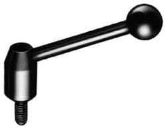 J.W. Winco - M12 x 1.75, 23mm Hub Diam, Steel Threaded Stud Adjustable Clamping Handle - Industrial Tool & Supply