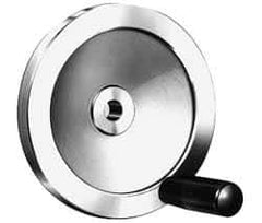 Value Collection - 9.84" Diam, Aluminum Handwheel with Handle - 1.89" Hub Diam - Industrial Tool & Supply