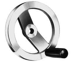 Value Collection - 9.84", 2 Spoke Handwheel - 1.89" Hub, Aluminum, Polished Finish - Industrial Tool & Supply