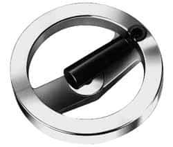 Value Collection - 7.87", 2 Spoke Handwheel with Rectractable Handle - 1.65" Hub, Aluminum, Polished Finish - Industrial Tool & Supply