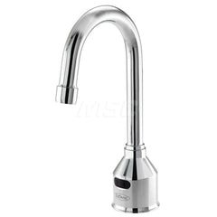 Electronic & Sensor Faucets; Type: Sensor; Style: Deck Mount; Spout Type: Gooseneck; Mounting Centers: 4; Finish/Coating: Polished Chrome; Special Item Information: Easy Adjust Shut-Off Delay, Auto Flush, Auto Time-Out and Range Sensitivity; For Use With:
