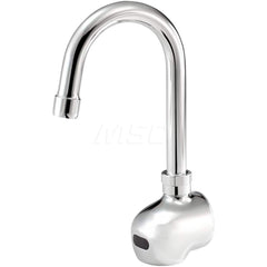 Electronic & Sensor Faucets; Type: Sensor; Style: Deck Mount; Spout Type: Gooseneck; Mounting Centers: Single Hole; Finish/Coating: Polished Chrome; Special Item Information: Easy Adjust Shut-Off Delay, Auto Flush, Auto Time-Out and Range Sensitivity; For