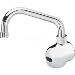 Electronic & Sensor Faucets; Type: Sensor; Style: Deck Mount; Spout Type: Swing Spout/Nozzle; Mounting Centers: Single Hole; Finish/Coating: Polished Chrome; Special Item Information: Easy Adjust Shut-Off Delay, Auto Flush, Auto Time-Out and Range Sensiti