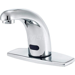 Electronic & Sensor Faucets; Type: Sensor; Style: Deck Mount; Spout Type: Straight; Mounting Centers: 4; Finish/Coating: Polished Chrome; Special Item Information: Easy Adjust Shut-Off Delay, Auto Flush, Auto Time-Out and Range Sensitivity; For Use With: