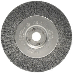 ‎4″ Narrow Face Crimped Wire Wheel, .0095″ Steel Fill, 1/2″-3/8″ Arbor Hole - Industrial Tool & Supply