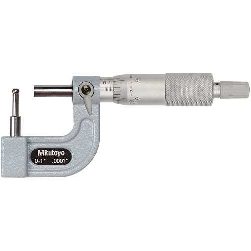 0-1″ Measuring Range-0.0001″ Graduation - Ratchet Thimble - Carbide Face - Tubing Micrometer - Industrial Tool & Supply