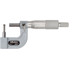 0-1″ Measuring Range-0.0001″ Graduation - Ratchet Thimble - Carbide Face - Tubing Micrometer - Industrial Tool & Supply