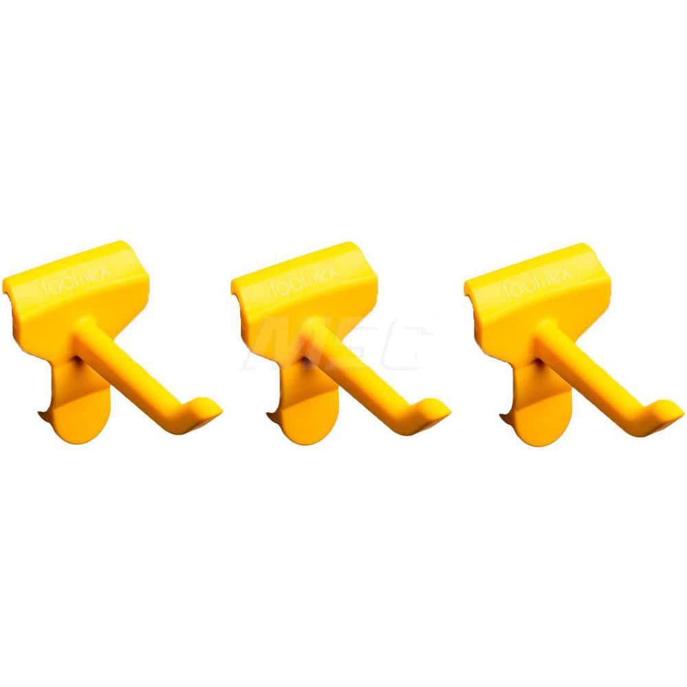 Mop & Broom Hook for 21.5-37″ Rail Organizer, Yellow, 3-Pack Rail Sold Separately