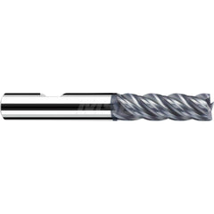 Square End Mill: 0.1575'' Dia, 0.5118'' LOC, 0.2362'' Shank Dia, 2.4803'' OAL, 3 Flutes, Solid Carbide Single End, Polychrom Finish, Spiral Flute, 40 ™ Variable Helix, Centercutting, RH Cut, RH Flute, Series Favora