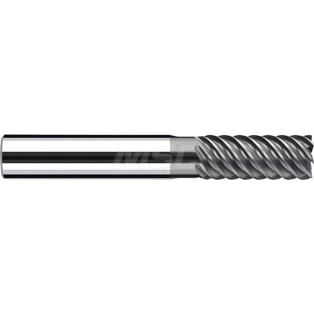 Square End Mill: 0.1575'' Dia, 0.4331'' LOC, 0.2362'' Shank Dia, 2.2441'' OAL, 3 Flutes, Solid Carbide Single End, Polychrom Finish, Spiral Flute, 55 ™ Variable Helix, RH Cut, RH Flute, Series E-Cut