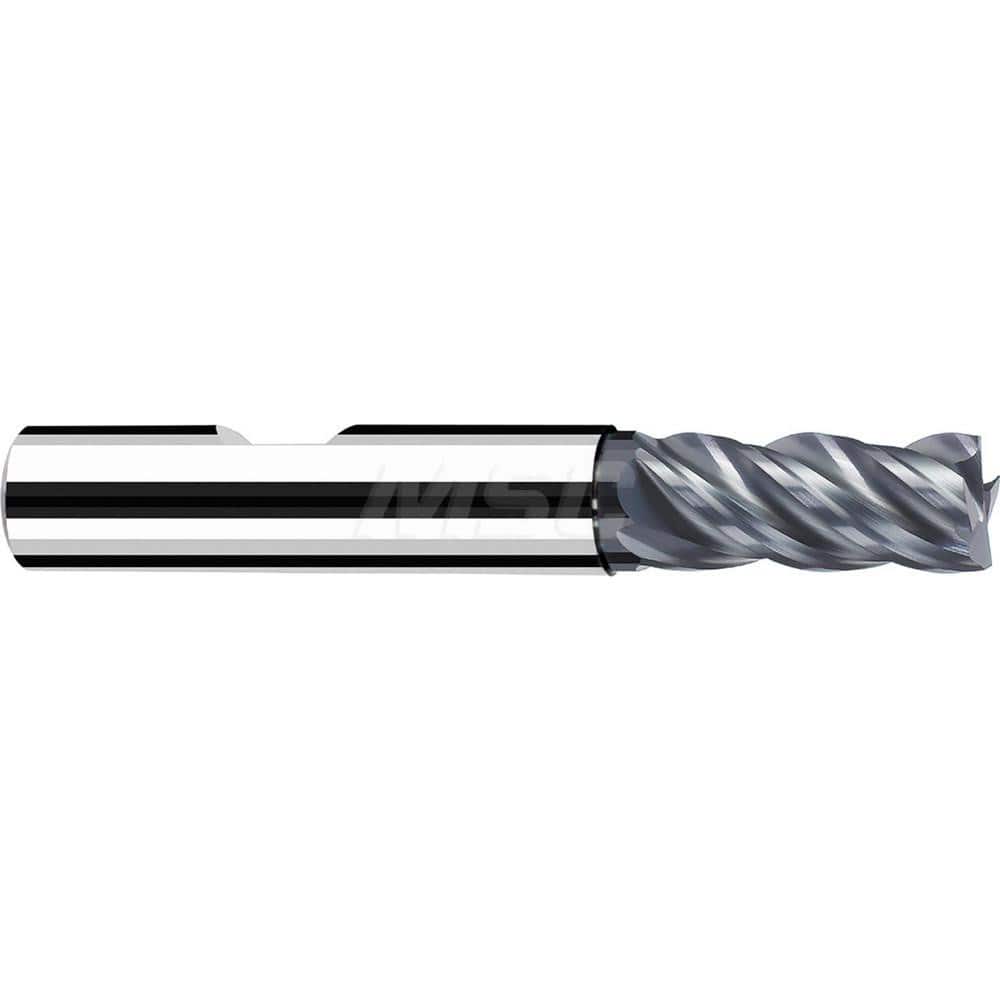 Square End Mill: 0.2362'' Dia, 0.5118'' LOC, 0.2362'' Shank Dia, 2.2441'' OAL, 3 Flutes, Solid Carbide Single End, Polychrom Finish, Spiral Flute, 40 ™ Variable Helix, Centercutting, RH Cut, RH Flute, Series Favora