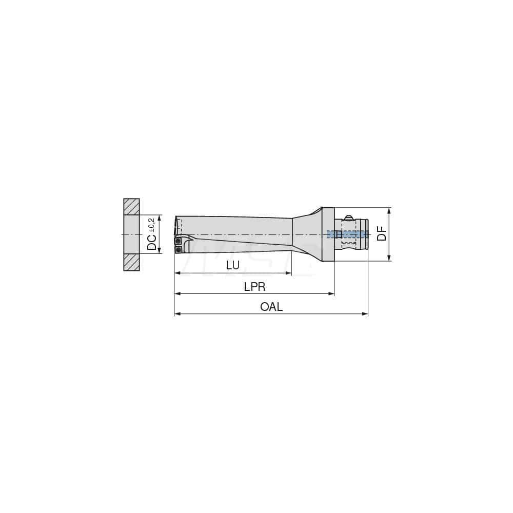 Indexable Insert Drills; Drill Style: KUBQ; Drill Diameter (Decimal Inch): 2.1654; Drill Diameter (mm): 55.00; Maximum Drill Depth (mm): 165.00; Shank Type: Modular Connection; Shank Diameter (mm): 46.00; Drill Diameter Range (Decimal Inch): 2.0000 to 3.0