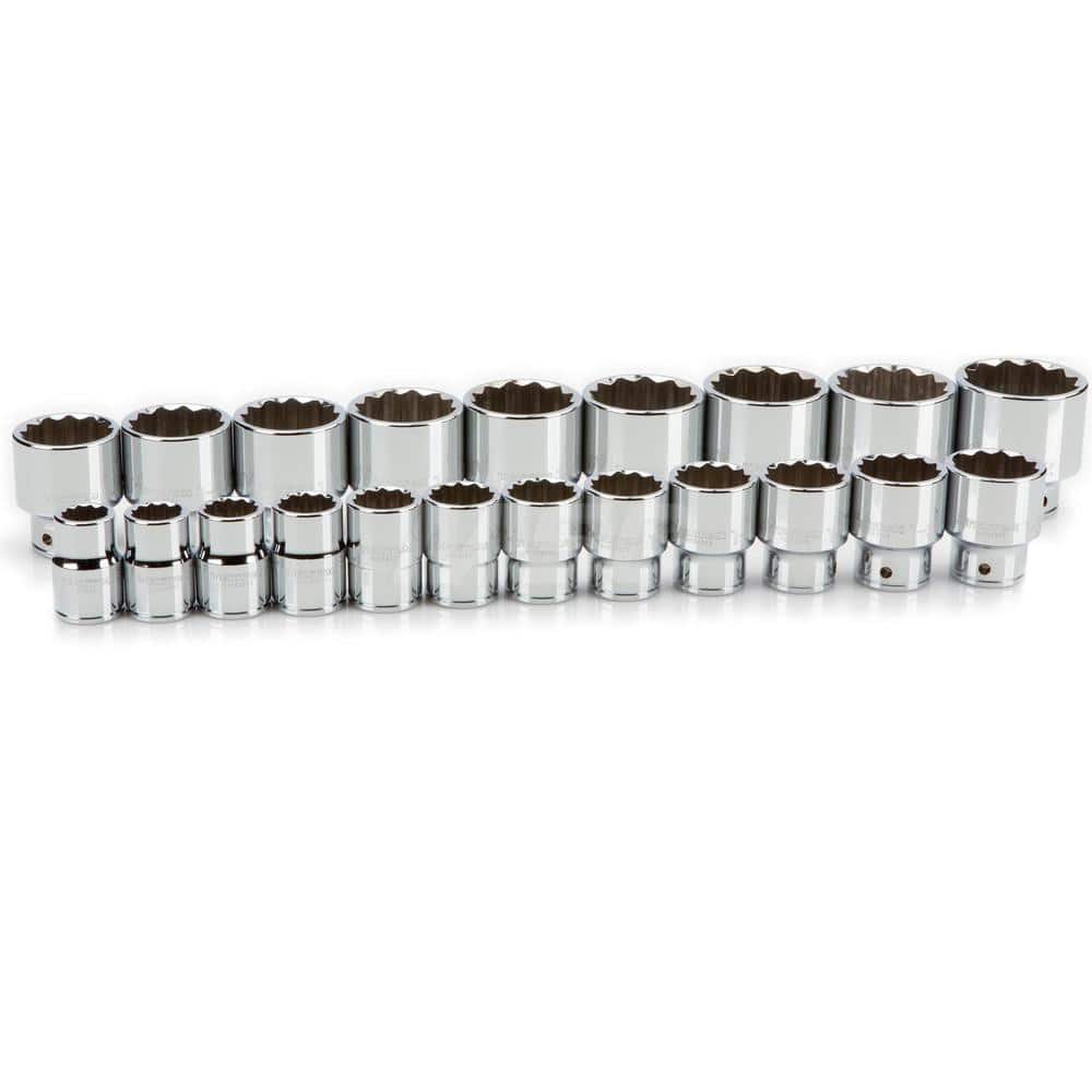 Socket Set: 3/4″ Drive 3/4 to 2″ Socket, 12 Point