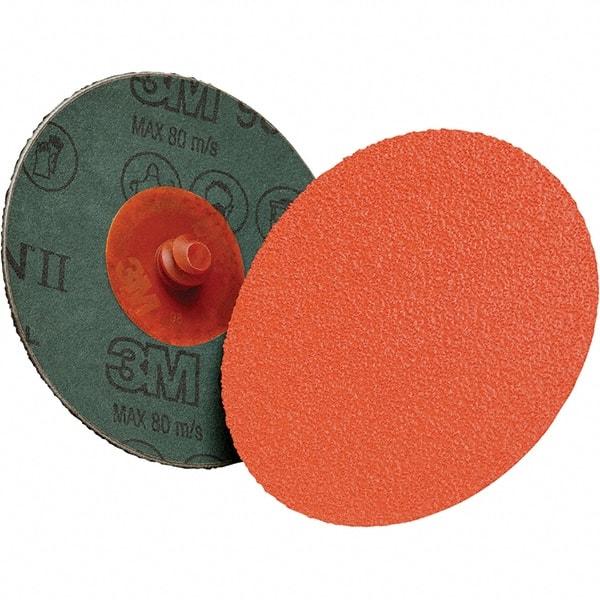 3M - 4" Diam 5/8-11 Threaded Hole 80+ Grit Fiber Disc - Very Coarse Grade, Ceramic, 12,000 Max RPM, Series 987C - Industrial Tool & Supply