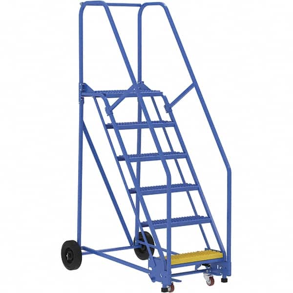 Vestil - 90" High 350 Lb Capacity 6 Step Ladder - Industrial Tool & Supply