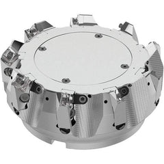 Seco - 160mm Cut Diam, 40mm Arbor Hole, 6mm Max Depth of Cut, 48° Indexable Chamfer & Angle Face Mill - 9 Inserts, SN.. Insert, Right Hand Cut, 9 Flutes, Through Coolant, Series R220.54 - Industrial Tool & Supply