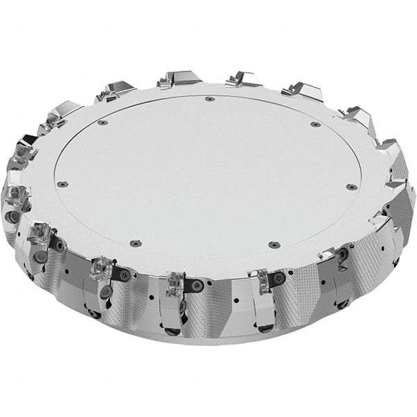 Seco - 315mm Cut Diam, 60mm Arbor Hole, 8mm Max Depth of Cut, 71° Indexable Chamfer & Angle Face Mill - 16 Inserts, SN.. Insert, Right Hand Cut, 16 Flutes, Through Coolant, Series R220.56 - Industrial Tool & Supply