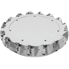 Seco - 315mm Cut Diam, 60mm Arbor Hole, 8mm Max Depth of Cut, 71° Indexable Chamfer & Angle Face Mill - 16 Inserts, SN.. Insert, Right Hand Cut, 16 Flutes, Through Coolant, Series R220.56 - Industrial Tool & Supply