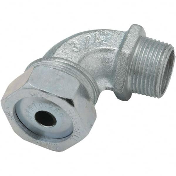 Hubbell-Raco - 0.7 to 0.65" Liquidtight Elbow Strain Relief Cord Grip - Industrial Tool & Supply
