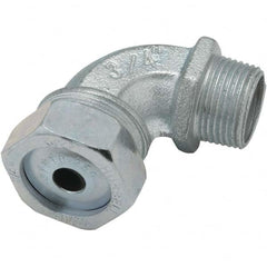 Hubbell-Raco - 0.7 to 0.65" Liquidtight Elbow Strain Relief Cord Grip - Industrial Tool & Supply