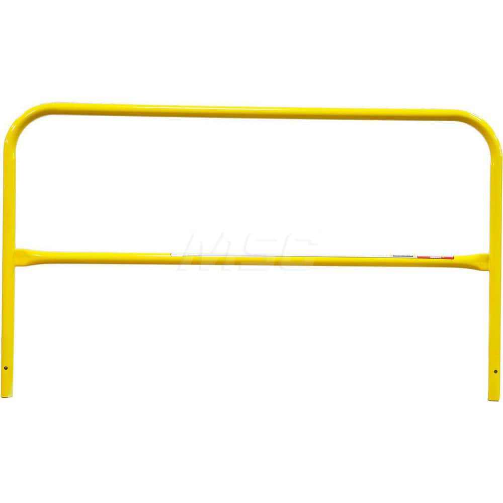 Heavy-Duty Guard Rail: Yellow, Painted, Steel 7-1/2″ Long, 42″ High, 2 Rails