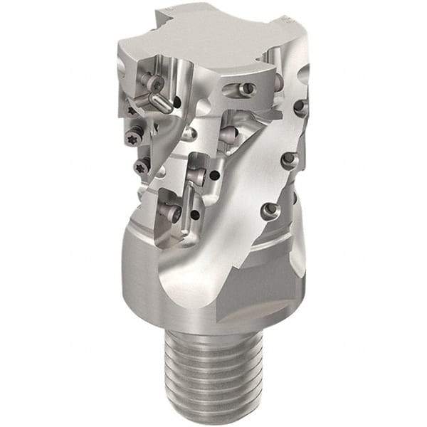 Seco - 40mm Cut Diam, 44mm Max Depth of Cut, 20mm Shank Diam, 61mm OAL, Indexable Square Shoulder Slot Milling End Mill - XO.X12.. Inserts, M20 Modular Connection, 90° Lead Angle, Through Coolant, Series 217.69-12-Helical - Industrial Tool & Supply