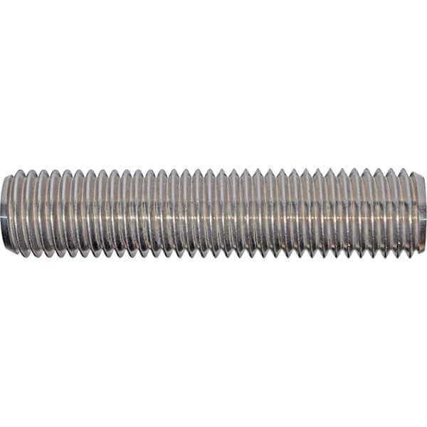 Value Collection - 5/8-11 4-1/4" OAL Fully Threaded Stud - Stainless Steel, Plain Finish, 4-1/4" Equal Thread Length, 4-1/4" Short Thread Length - Industrial Tool & Supply