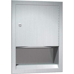 ASI-American Specialties, Inc. - Manual, Stainless Steel Paper Towel Dispenser - 350 C-Fold or 475 Multi-Fold, Silver - Industrial Tool & Supply