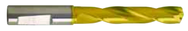 7.9mm Dia. - Carbide HP 5xD Drill-140° Point-Coolant-TiN - Industrial Tool & Supply