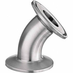 Value Collection - Sanitary Stainless Steel Pipe Fittings Type: 45 Elbow Style: Quick-Clamp - Industrial Tool & Supply