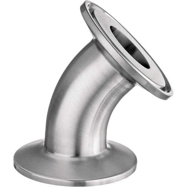 Value Collection - Sanitary Stainless Steel Pipe Fittings Type: 45 Elbow Style: Quick-Clamp - Industrial Tool & Supply