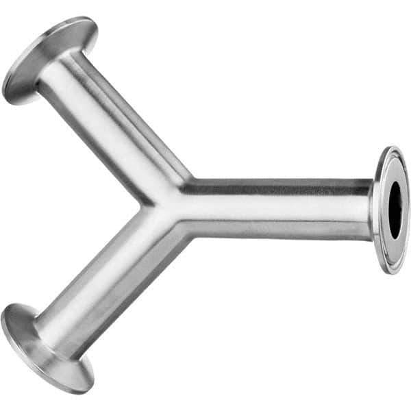 Value Collection - Sanitary Stainless Steel Pipe Fittings Type: Wye Style: Quick-Clamp - Industrial Tool & Supply