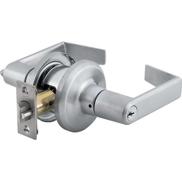 Stanley - Classroom Lever Lockset for 1-3/8 to 1-3/4" Thick Doors - Industrial Tool & Supply