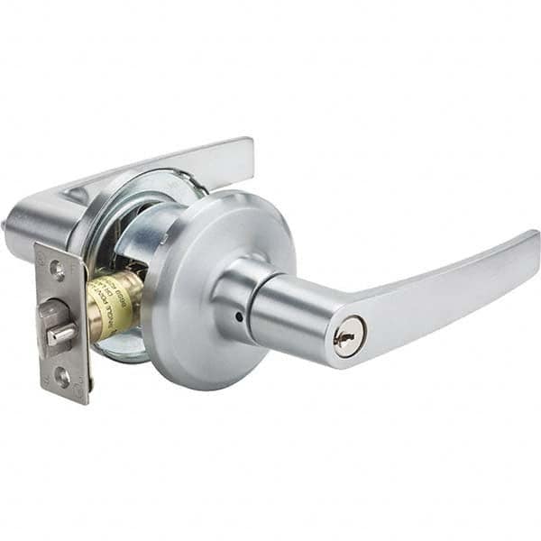 Stanley - Classroom Lever Lockset for 1-3/8 to 1-3/4" Thick Doors - Industrial Tool & Supply