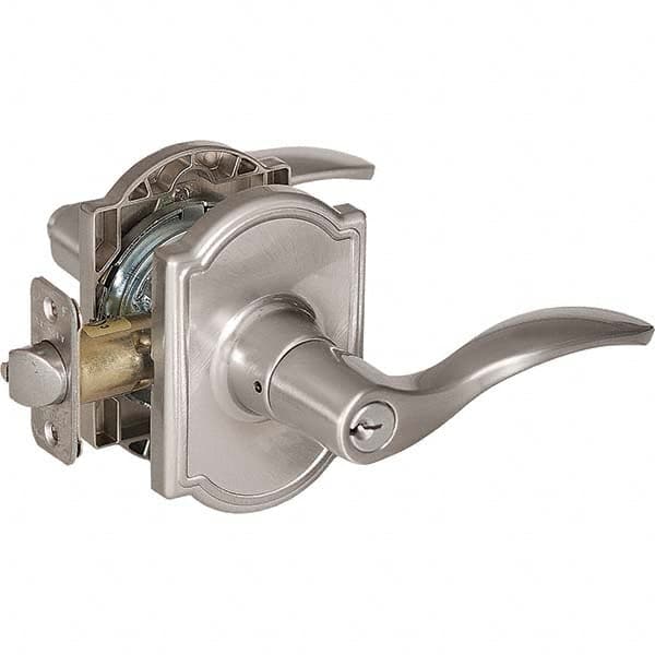 Stanley - Entry Lever Lockset for 1-3/8 to 1-3/4" Thick Doors - Industrial Tool & Supply