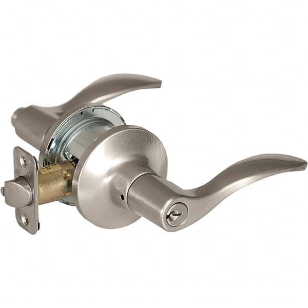 Stanley - Entry Lever Lockset for 1-3/8 to 1-3/4" Thick Doors - Industrial Tool & Supply