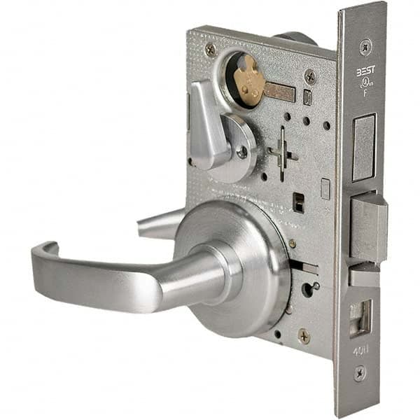 Best - Office Lever Lockset for 1-3/4" Thick Doors - Industrial Tool & Supply