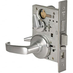 Best - Office Lever Lockset for 1-3/4" Thick Doors - Industrial Tool & Supply