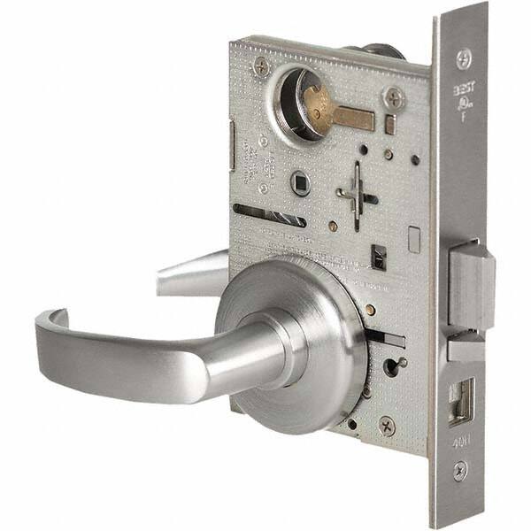 Best - Office Lever Lockset for 1-3/4" Thick Doors - Industrial Tool & Supply