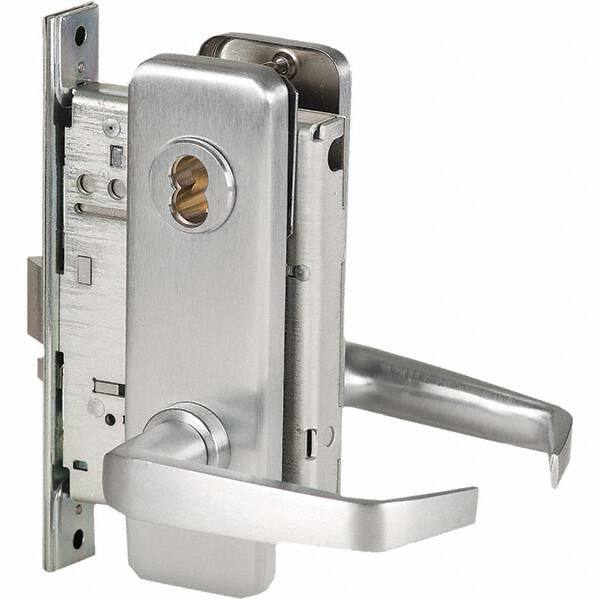 Best - Office Lever Lockset for 1-3/4" Thick Doors - Industrial Tool & Supply
