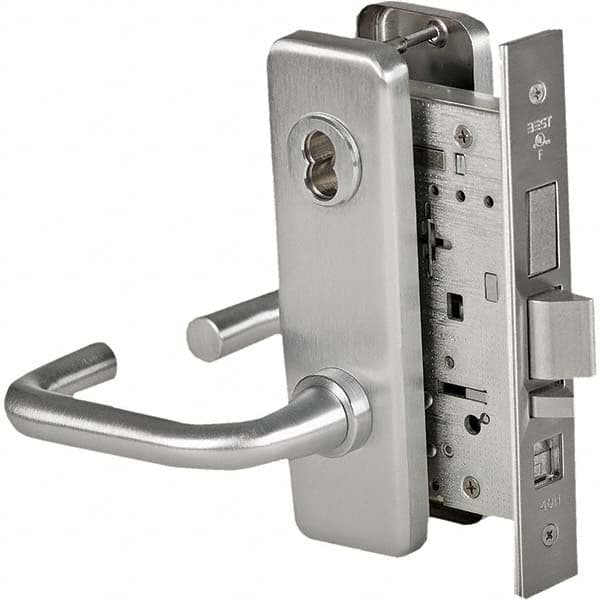 Best - Office Lever Lockset for 1-3/4" Thick Doors - Industrial Tool & Supply