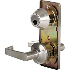 Stanley - Passage Lever Lockset for 1-3/8 to 1-3/4" Thick Doors - Industrial Tool & Supply