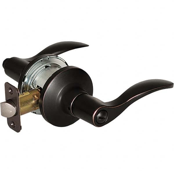 Stanley - Privacy Lever Lockset for 1-3/8 to 1-3/4" Thick Doors - Industrial Tool & Supply