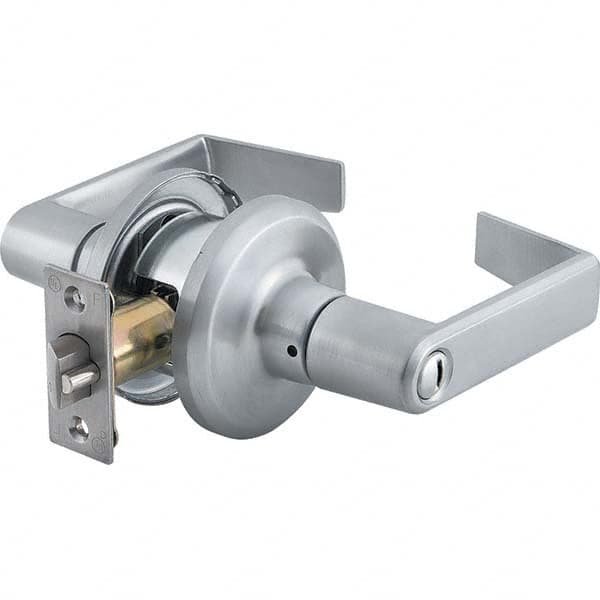 Stanley - Privacy Lever Lockset for 1-3/8 to 1-3/4" Thick Doors - Industrial Tool & Supply