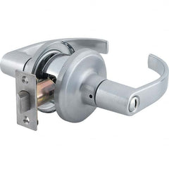Stanley - Privacy Lever Lockset for 1-3/8 to 1-3/4" Thick Doors - Industrial Tool & Supply
