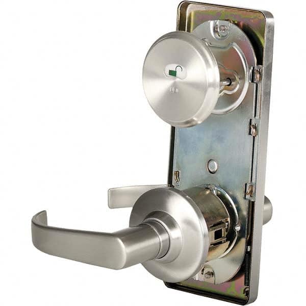 Stanley - Privacy Lever Lockset for 1-3/8 to 1-3/4" Thick Doors - Industrial Tool & Supply