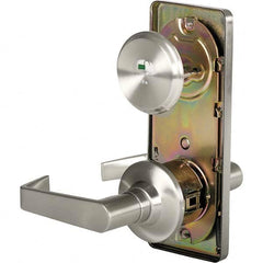 Stanley - Privacy Lever Lockset for 1-3/8 to 1-3/4" Thick Doors - Industrial Tool & Supply