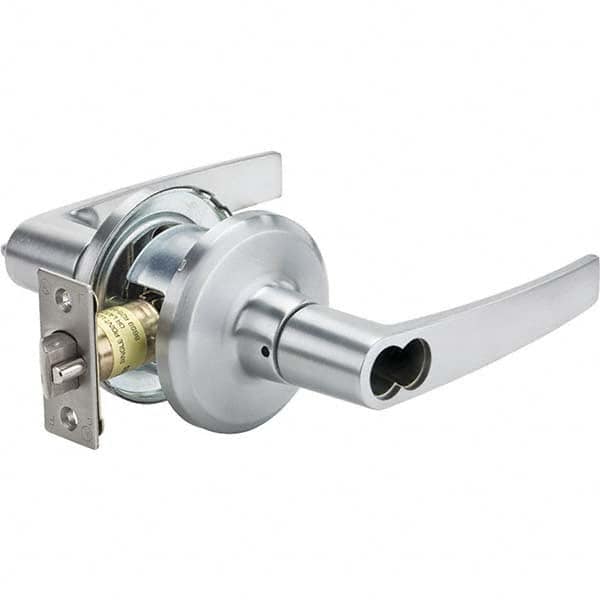 Stanley - Storeroom Lever Lockset for 1-3/8 to 1-3/4" Thick Doors - Industrial Tool & Supply
