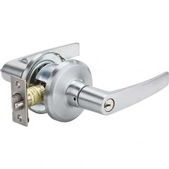 Stanley - Storeroom Lever Lockset for 1-3/8 to 1-3/4" Thick Doors - Industrial Tool & Supply